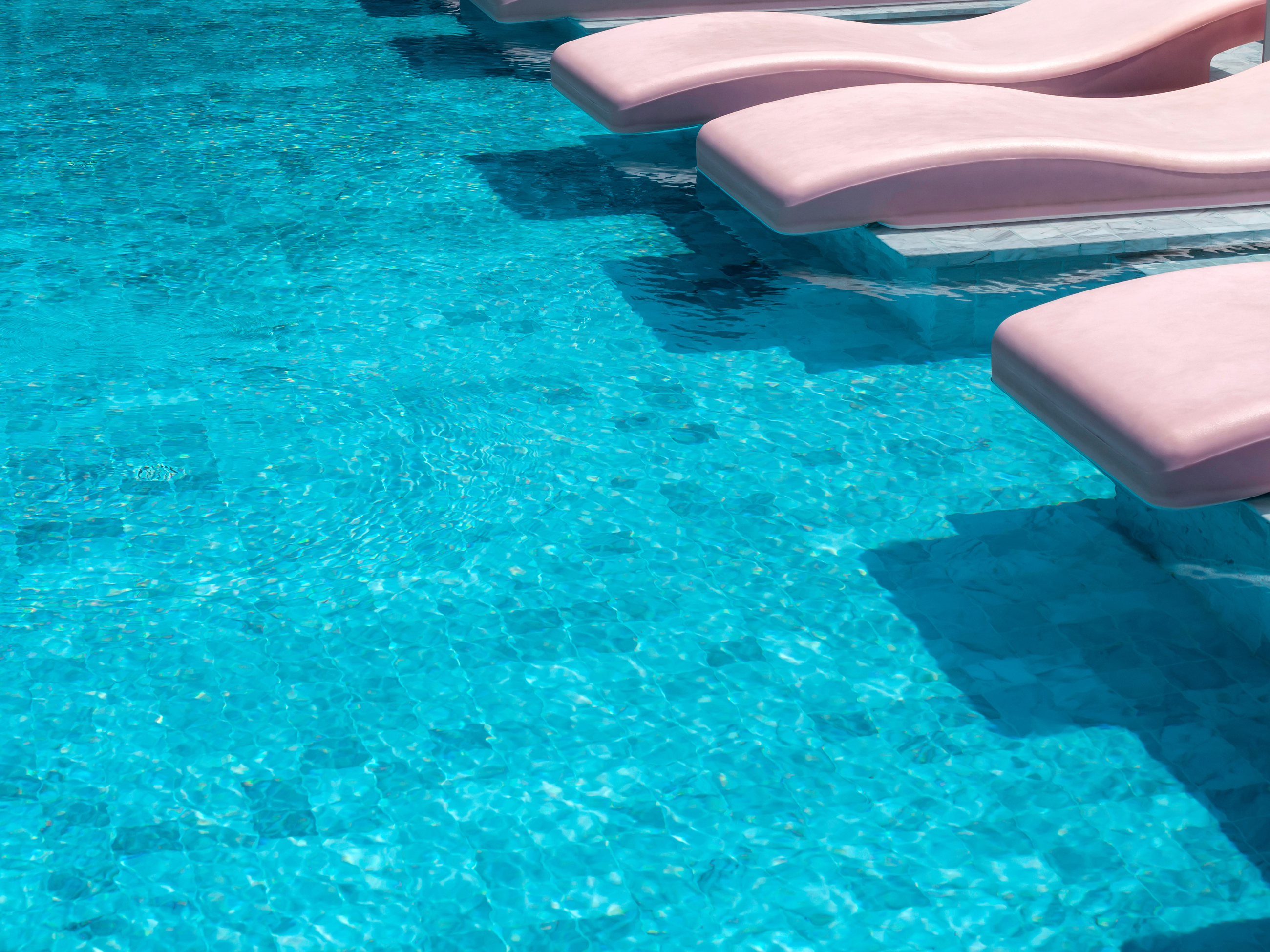 A woman swimming in a pool