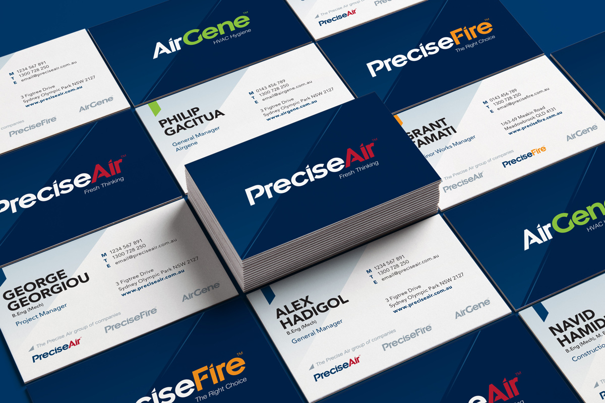 Precise Air Business Cards Mockup